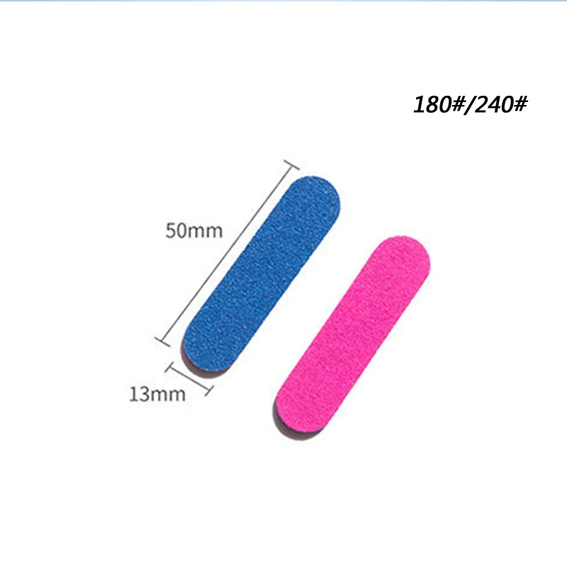 Пилки для ногтей 10 шт. 180/240 Грит пилки буфер полировки тонкие полумесяц