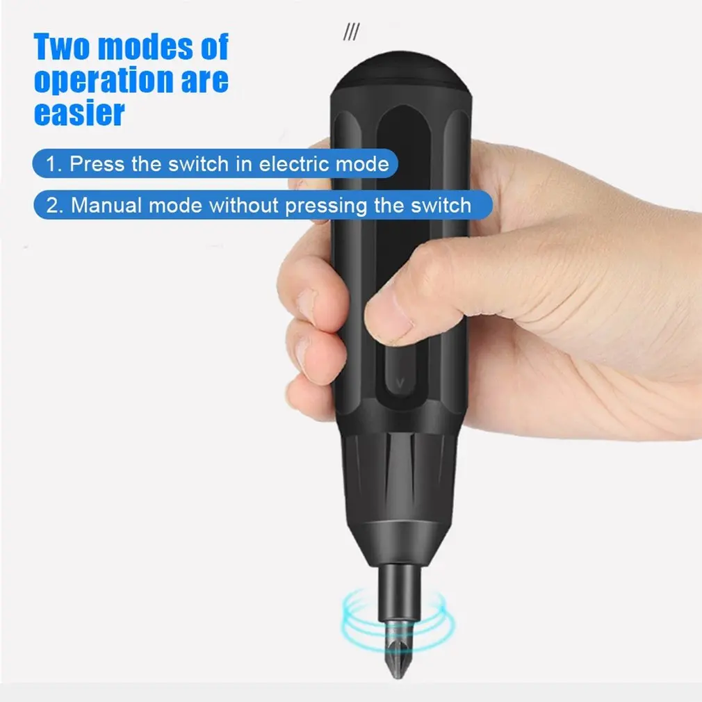 usb rechargeable household power tool 3 6v multifunctional cordless diy electric screwdriver with 2 screw bits for phone free global shipping