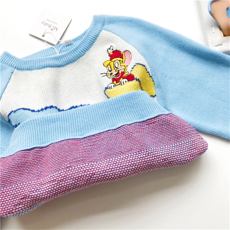 2019 Детские свитера с героями мультфильмов модный бренд вязаные изображением
