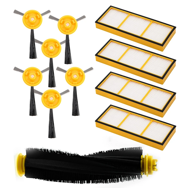 4 * фильтры + 6 боковые щетки 1 основная щетка для Акулий ионов моделей RV700 RV720 RV750 RV750C