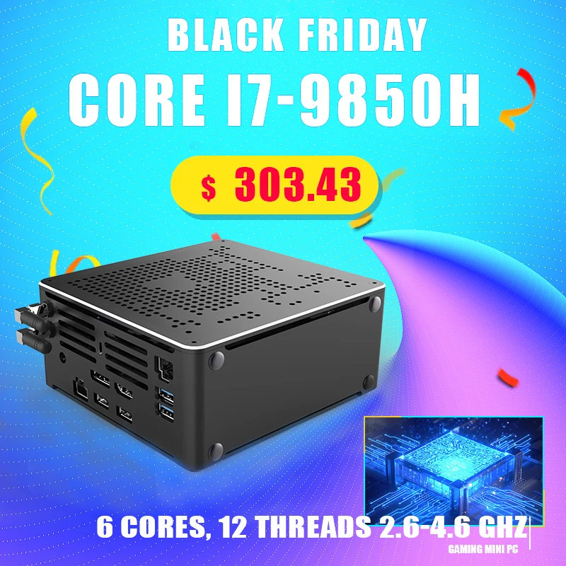 Мини компьютер TOPTON Intel Core i5 i7 i9 9880H 2 Lan Windows 10 * DDR4 64 Гб M.2 PCIE Micro PC Mini 4K HTPC DP HDMI2.0|Мини ПК|