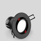 1 сверхъяркий приглушаемый Светодиодный точечный светильник, COB Точечный светильник 5 Вт 7 Вт 9 Вт 12 Вт 15 Вт 220 В 110 В, Встраиваемый светодиодный точечный светильник, лампочки для внутреннего освещения