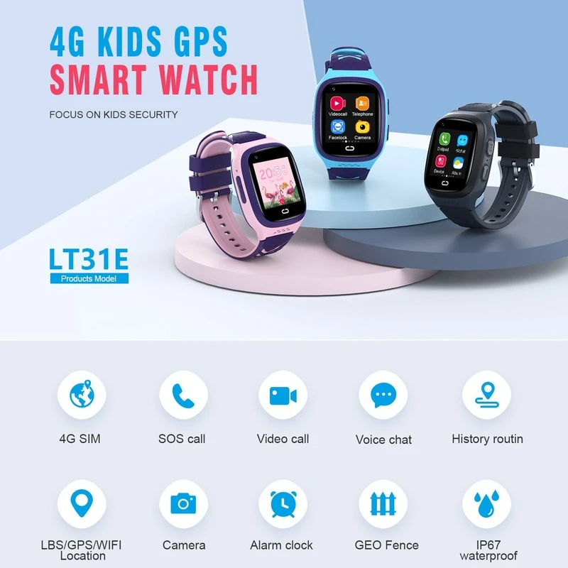 Смарт-часы LT31 4G IP67 Gps SOS SIM-карта | Электроника