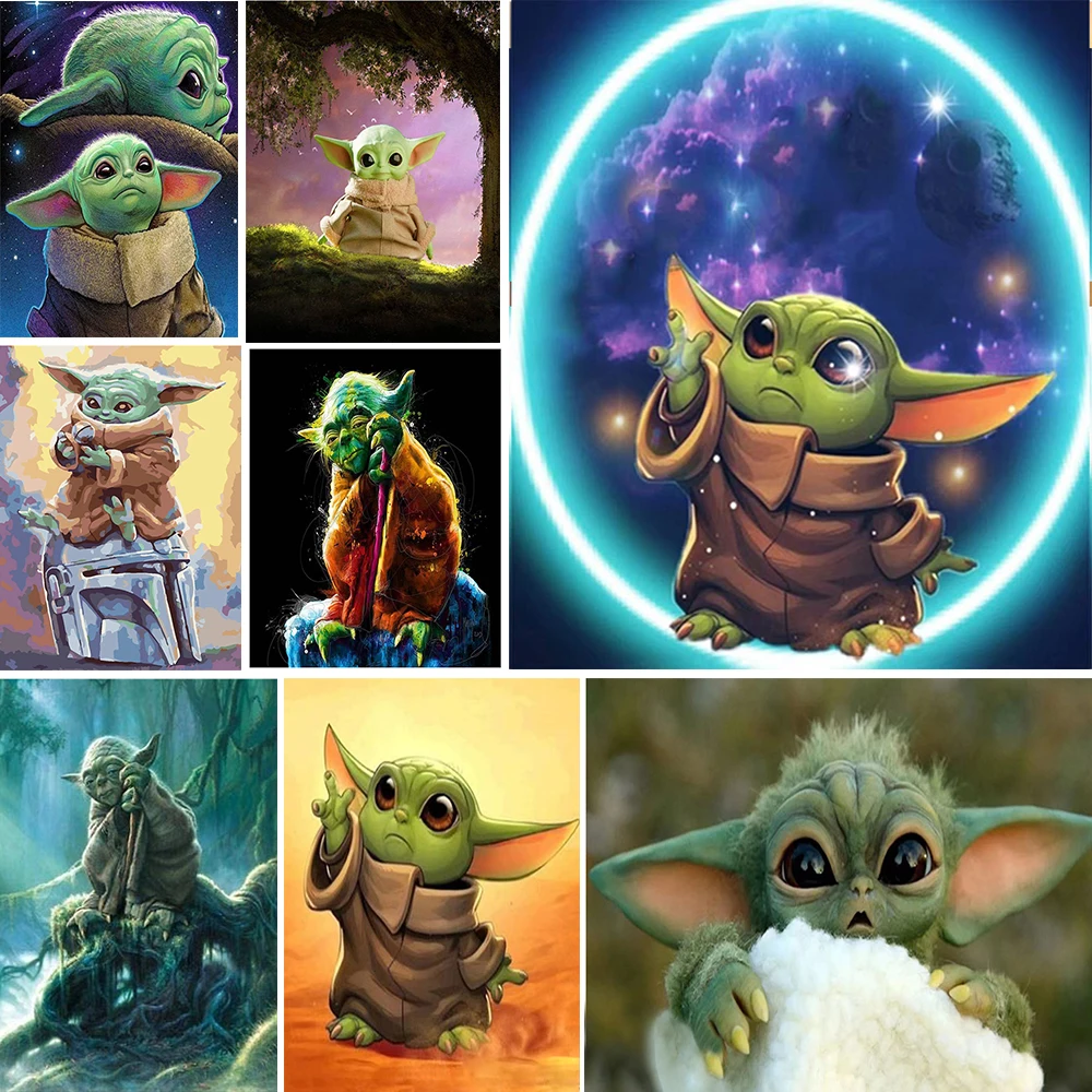 Алмазная 5D живопись сделай сам картина из мультфильма Disney Yoda планеты