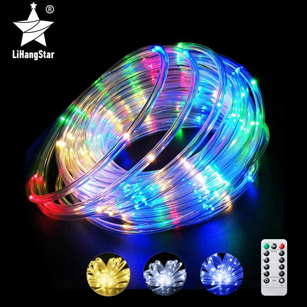 

LED Solar String Lights Remote Control 8 Mode Rope Light Outdoor Waterproof Fairy Lights Camping Party Christmas Decoration