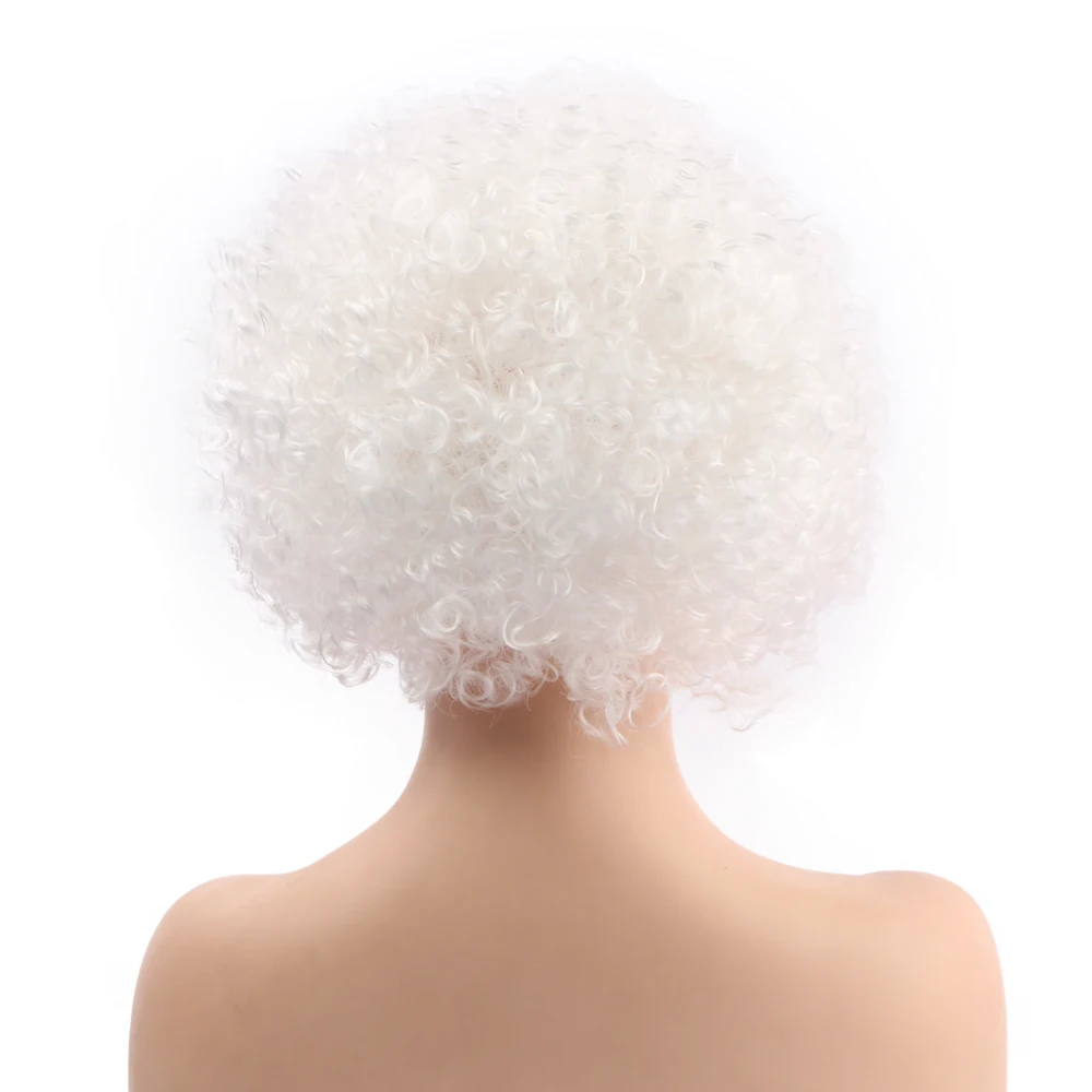 Бесплатная красота 12 &quotкороткий белый синтетический Ретро Хиппи 70s 80s диско