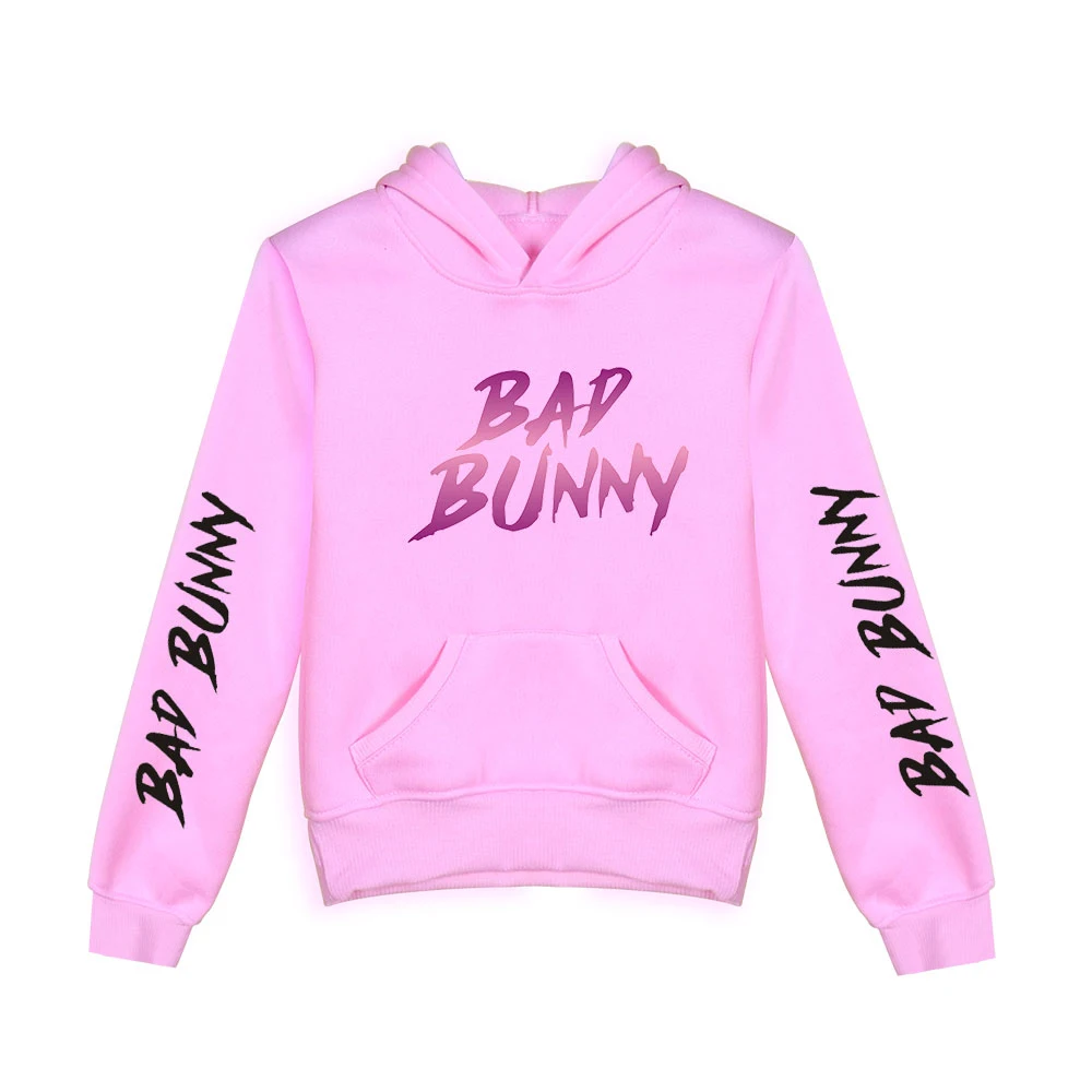 

2021 Bad Bunny Kids Hoodie Bunny Harajuku Hoodies Boys and Girls Kawaii Clothes