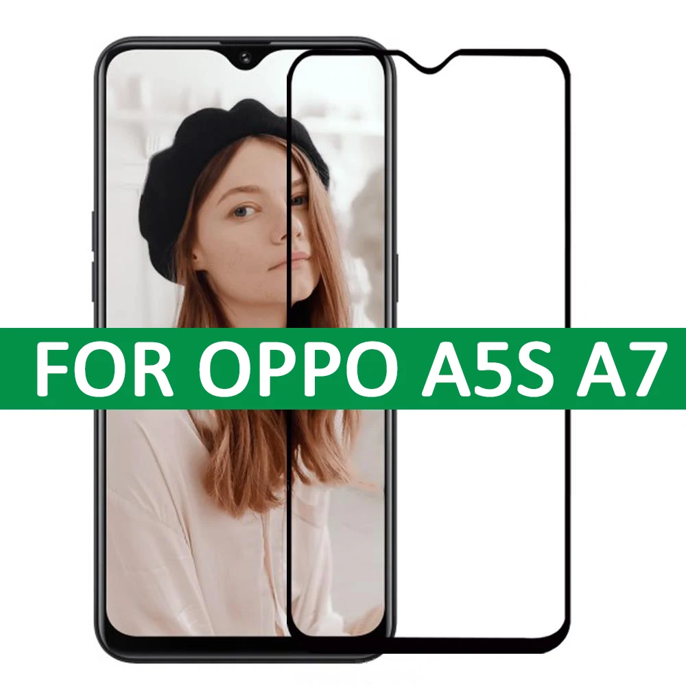 3D полное клеевое закаленное стекло для OPPO A5S покрытие защита экрана A7 9H