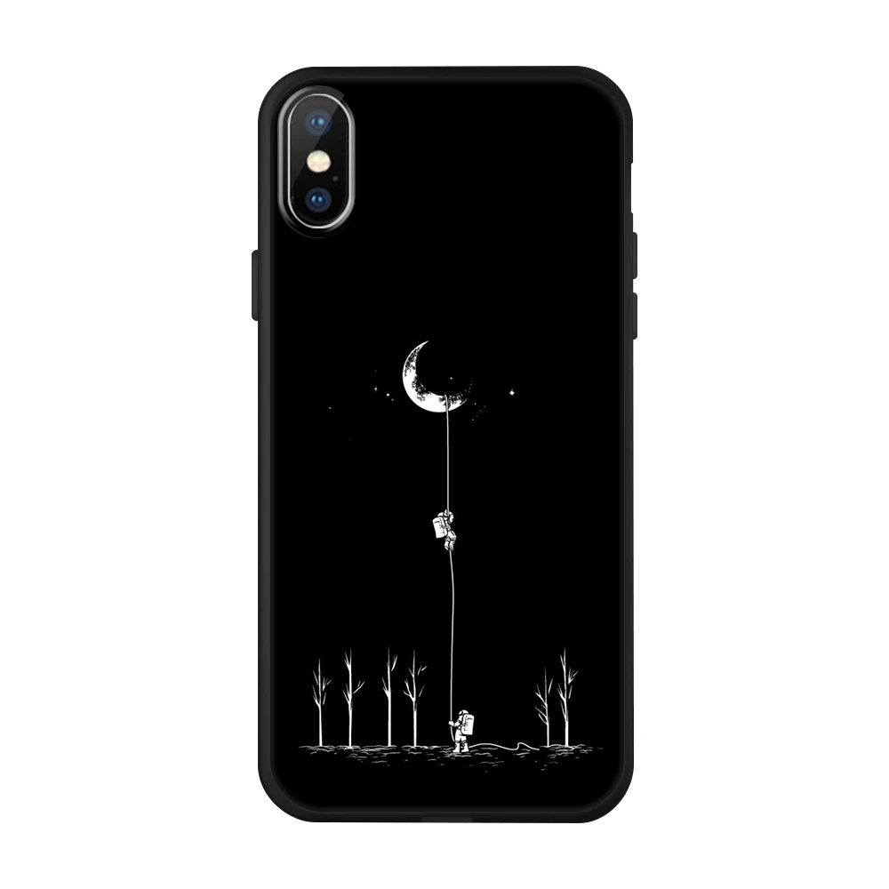 22 Черный ТПУ окрашенный чехол для iPhone 8 7 6 6S Plus X XS Max X 5 5S SE чехол Funda iPhone8 iPhone7 Plus силиконовый мягкий модный чехол - Цвет: 22