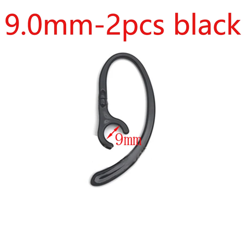 9.0mm-2pcs black 2 шт./4 шт., зажим для наушников, крючок для наушников, крючок для наушников, вешалка для Bluetooth гарнитуры, 6,0 мм, 7,0 мм, 8,0 мм, 9,0 мм - Цвет: 9.0mm-2pcs black