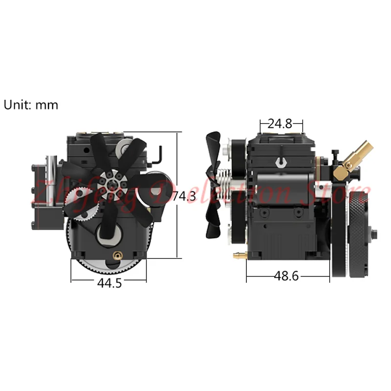 Toyan single-cylinder four-stroke methanol gasoline car model can start engine FS-S100AT | Инструменты