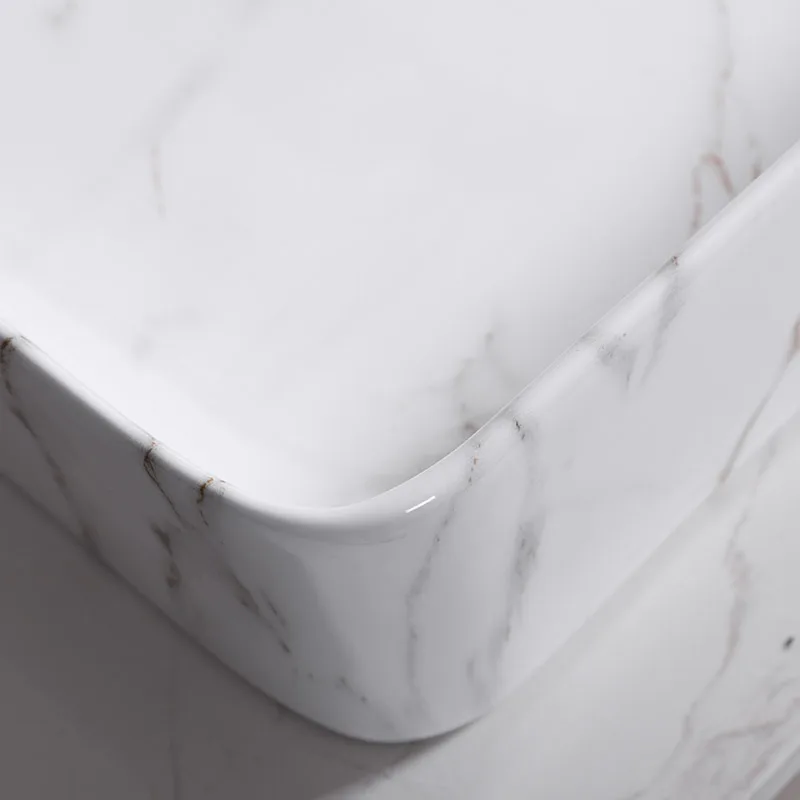 Художественная керамическая раковина Ovel над стойкой для дома ванной комнаты с