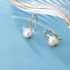 Женские Висячие серьги MloveAcc, из серебра 925 пробы с белым жемчугом