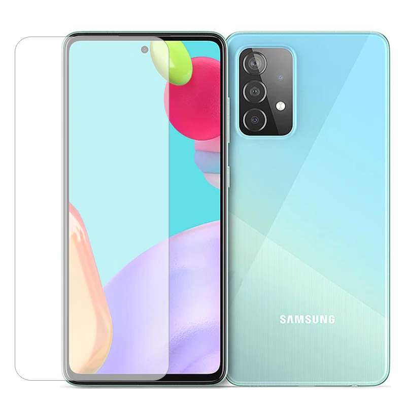 Protector de pantalla de vidrio templado para m&oacute;vil, pel&iacute;cula protectora de vidrio templado para Samsung Galaxy A52, A12, A41, A31, A21S, M31, A52, 5G, 2 uds.-0