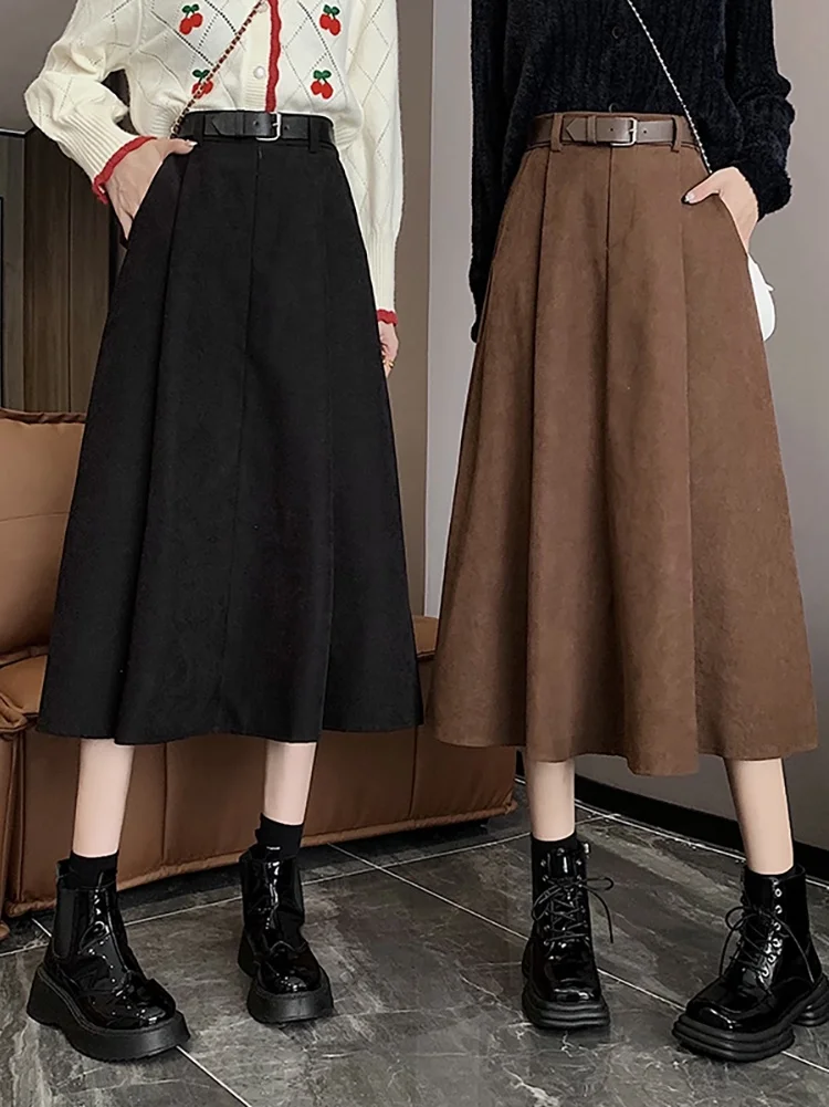 Женская универсальная юбка с высокой талией облегающая юбка-зонтик средней и