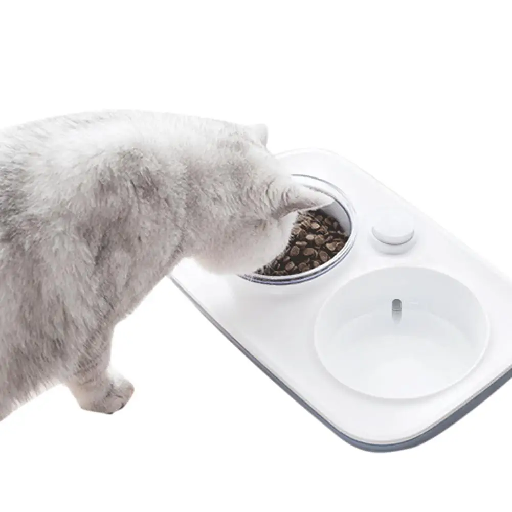 Двойная миска для домашних животных пластиковая кошек и собак пищевая питье