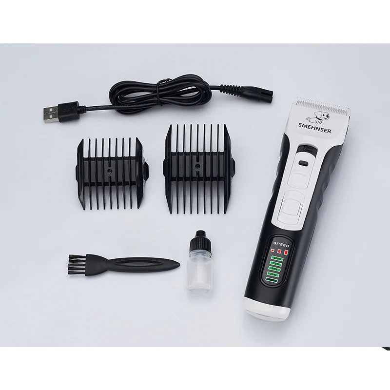 

Pet Cat Dog Clippers Professional Dogs Grooming Clipper Groomer Kit USB Rechargeable Low-noise Pets Hair Trimmer Display Battery