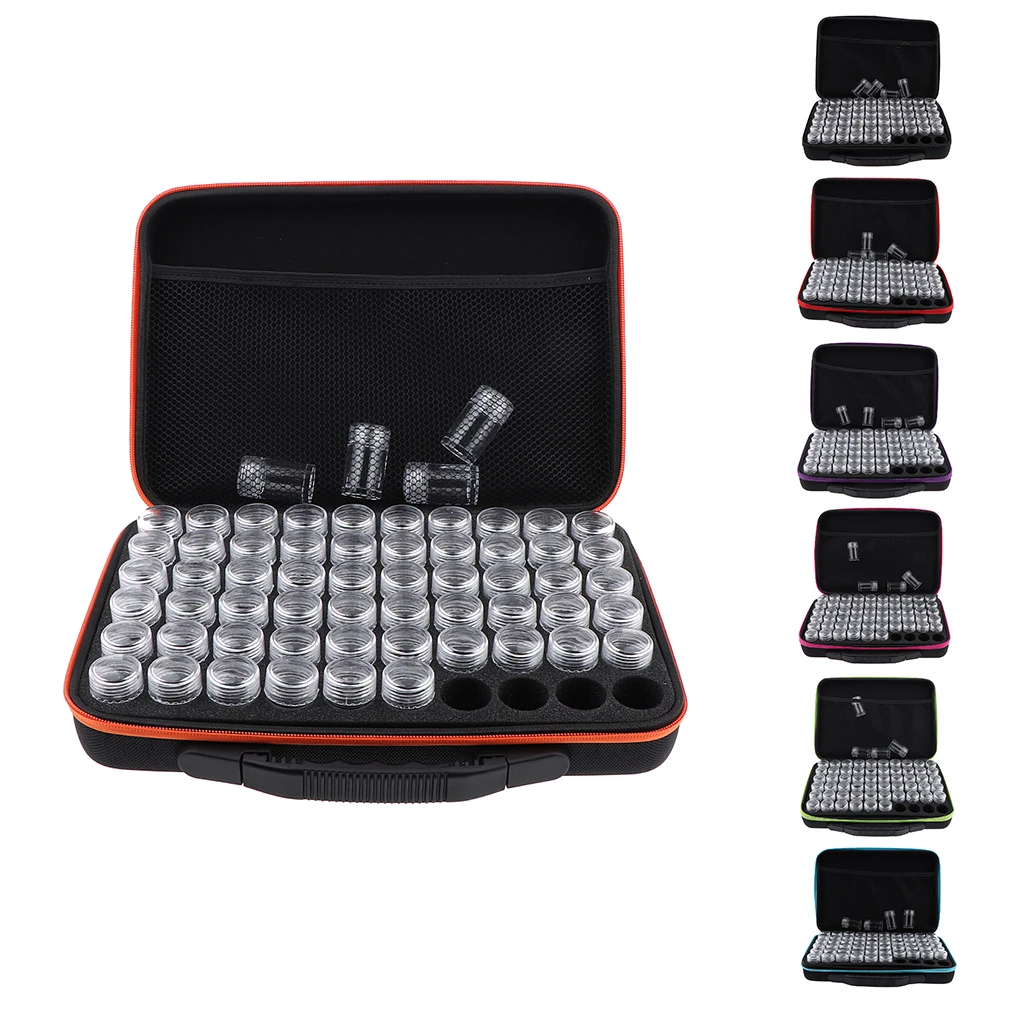 

MagiDeal 60pcs пустая маленькая контейнеры для образцов Nail Art Макияж бутылки w/Чехол
