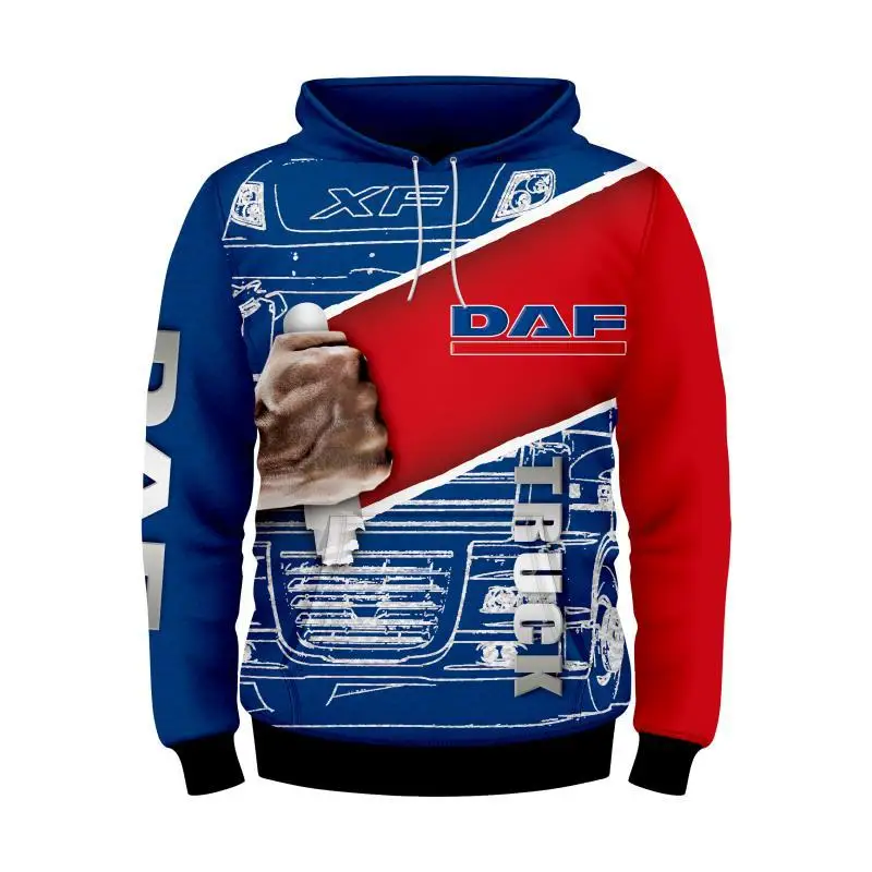 

Толстовка мужская с цифровым 3D принтом, Свитшот DAF, Повседневная модная Толстовка в стиле Харадзюку, весна-осень