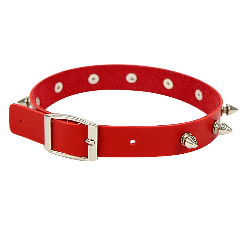 

Punk Style Rivet Leather Collar Japan Harajuku Necklace Woman Cosplay Gothic Rock Neck Chain Leather Chain Goth