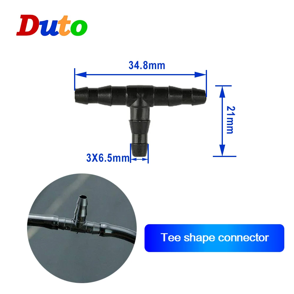 50Sets Adjustable Garden Drip Irrigation Misting copper Nozzle Dripper Watering Sprayer Atomizing Sprinkler 4/7mm Tee Connector | Дом и сад