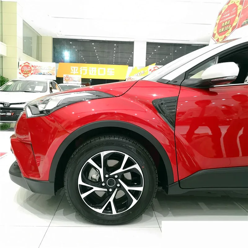 

For Toyota C-HR CHR 2017 2018 ABS Carbon Fibre Water Transfer Printing Side Lamp Cover Side Light Trim Car Accessories Stickers
