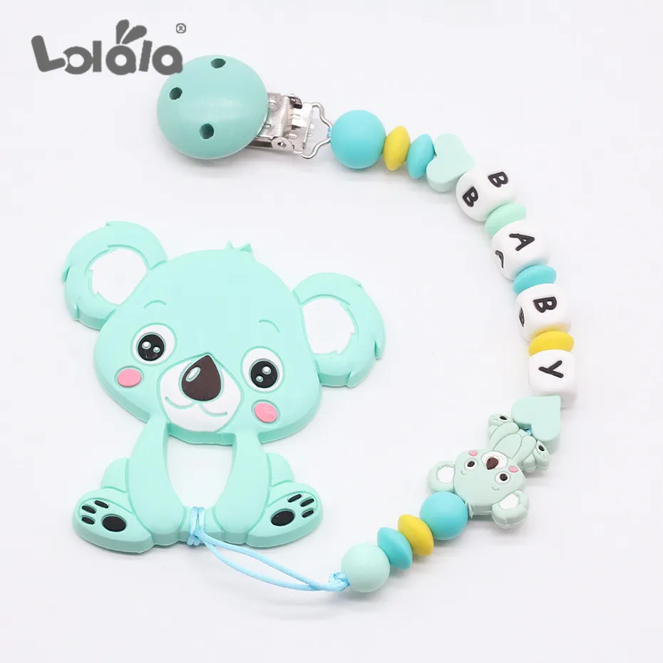 Персонализированные Имя DIY силиконовые бусины манекен клип держатель для сосок