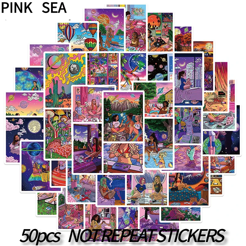 

10/30/50 шт./набор эстетические персональные Мультяшные художественные граффити наклейки для детской доски для скейтборда багажа ноутбука