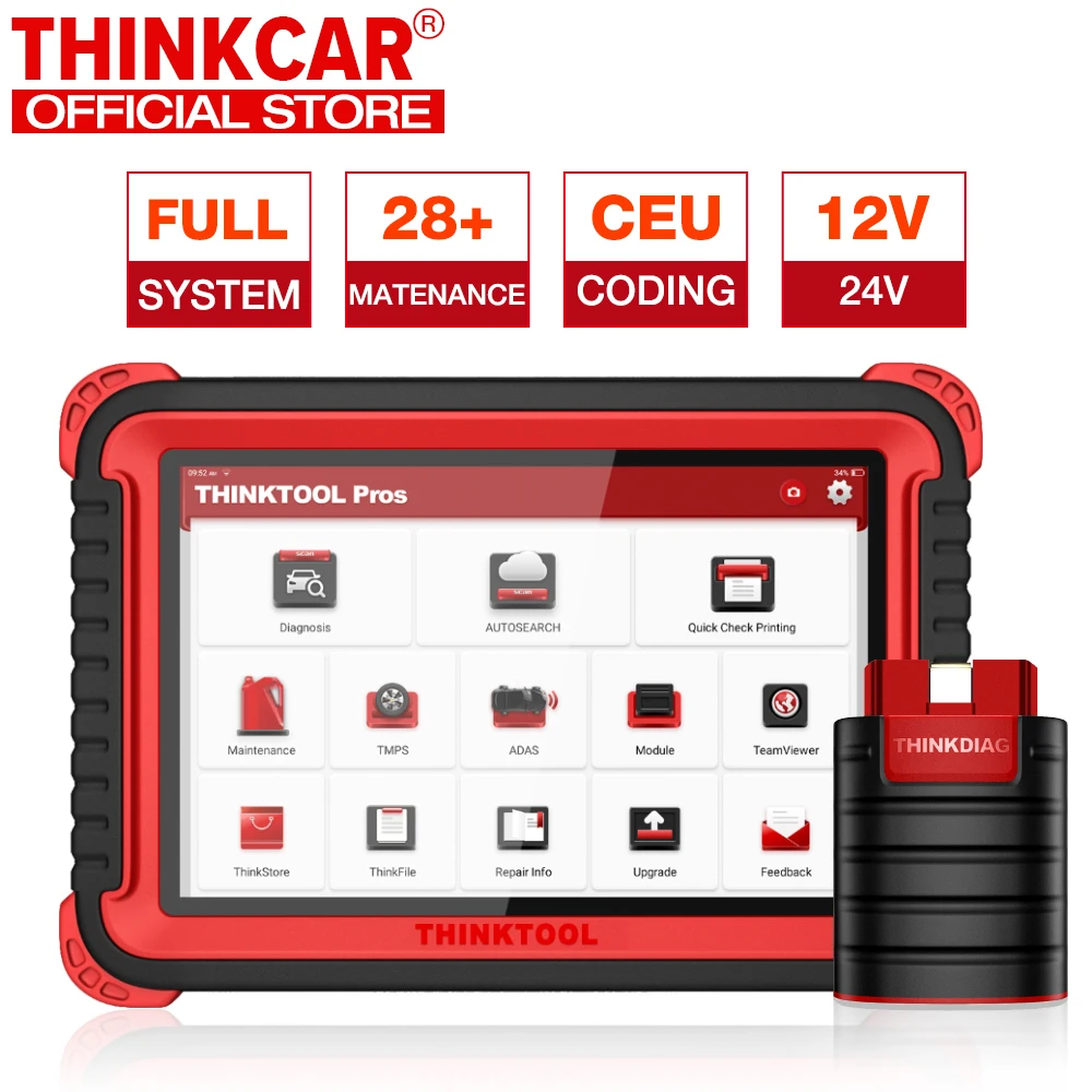 Thinkcar Thinktool Pros OBDII Автомобильный диагностический инструмент OBD2 сканер OBD 2 считыватель кодов TPMS Функции PK Автомобильный сканер