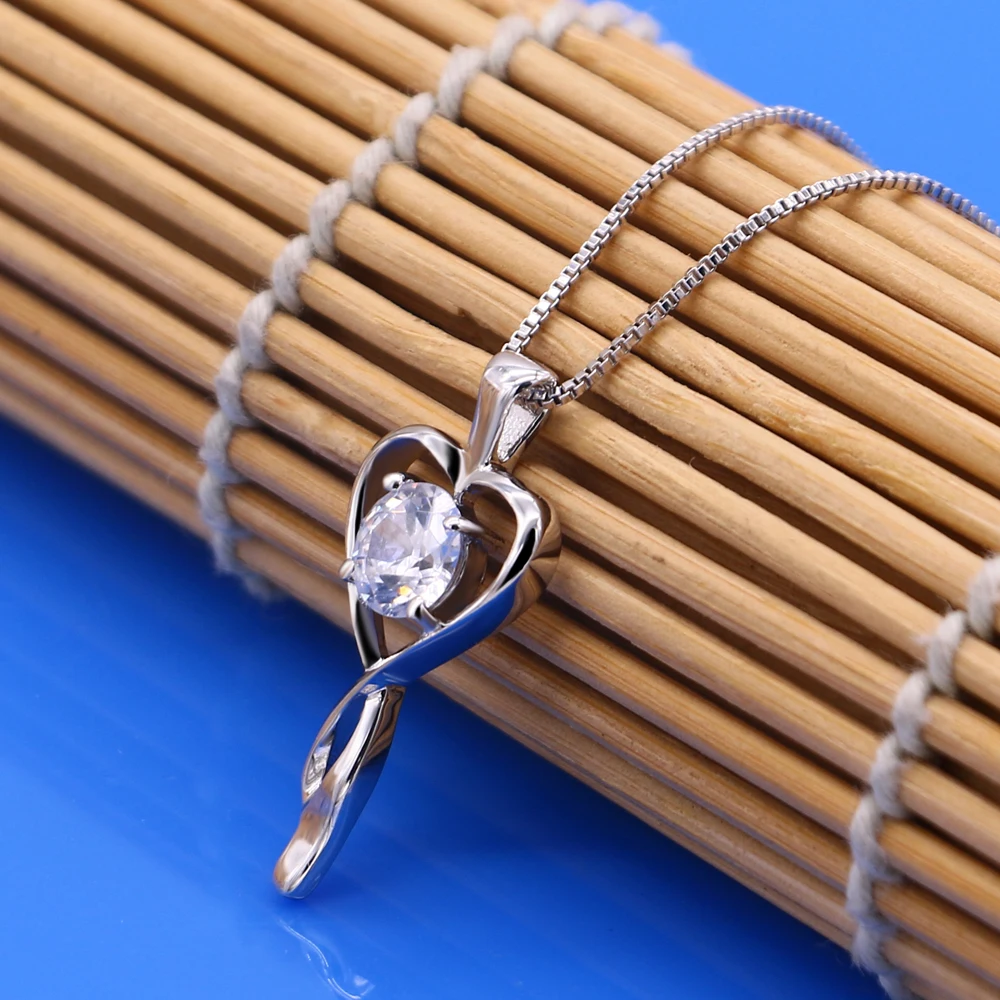 Благородное женское посеребренное ожерелье кулон милое популярные украшения