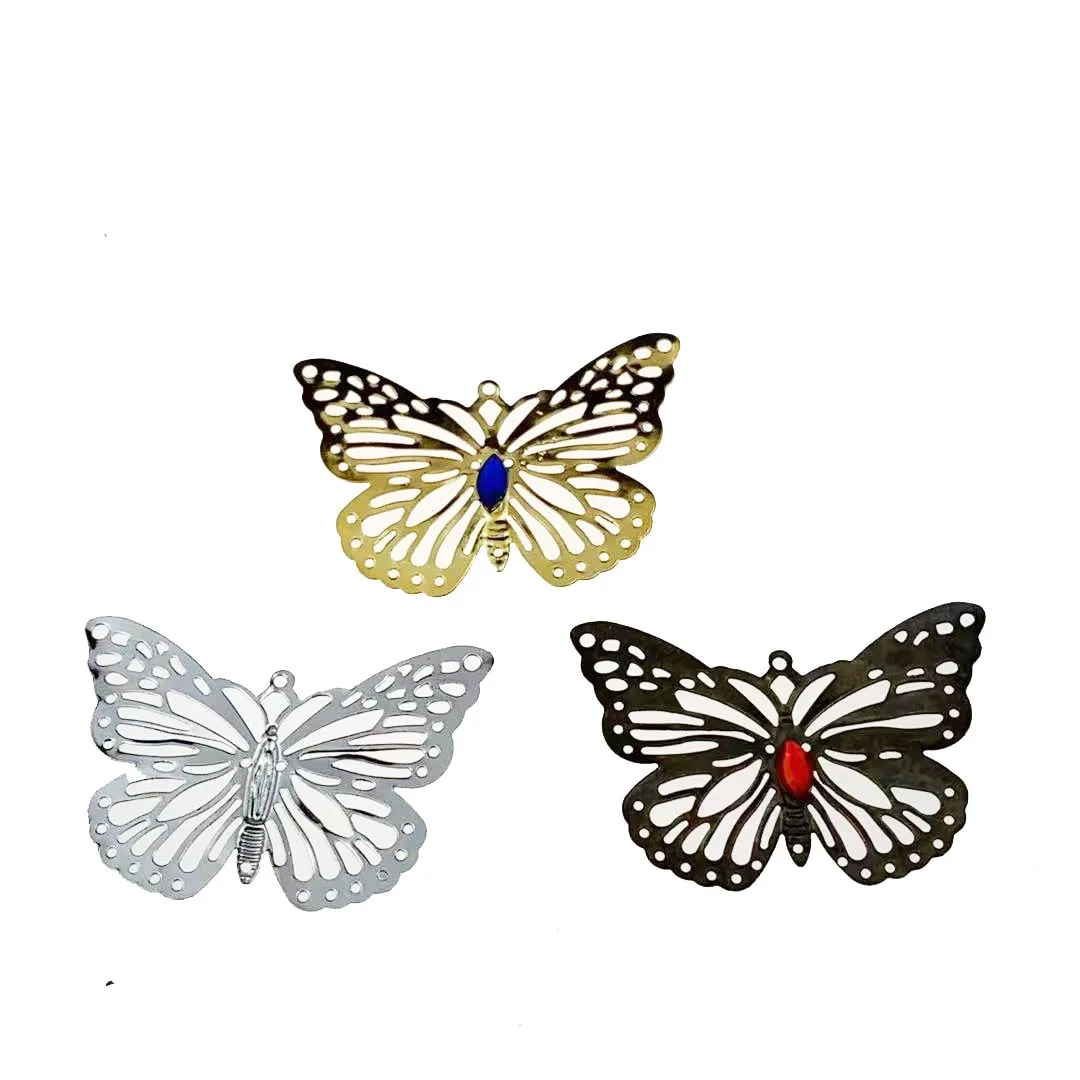 20 шт. металлические подвески в виде бабочек 30 х50 мм|Ювелирная фурнитура и