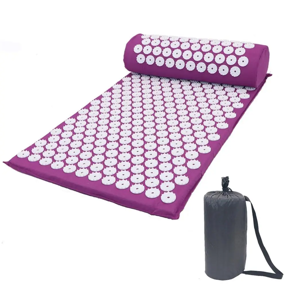 Acupressure Cushion Relieve Stress Back Body Pain Spike Mat Rose Thorn Massage Yoga Mat Spike Pad Pillow 68*42*2cm THANKSLEE