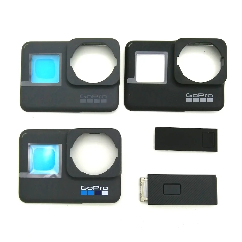 Для GoPro Hero 4 5 6 7 черный оригинальные аксессуары Рамка передняя дверь Лицевая панель/стекло с УФ фильтром объектив/батарея USB чехол