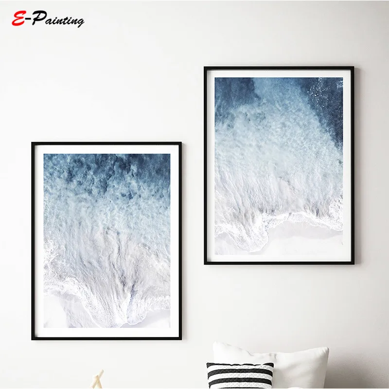 Современные парусиновые настенные художественные принты с океанскими принтами