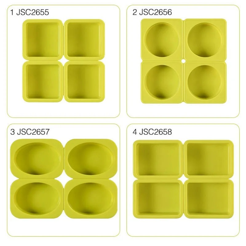 

4 Cavity Soap Molds Round Circles Soap Molds Silicone Easy To Demould DIY Handmade Craft Tray Cake Decorating Tools