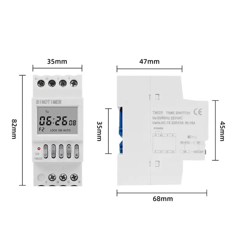 

2 Channels Separate Digital Time Control Output 7 Days Programmable Timer Clock Switch 1 Second Interval