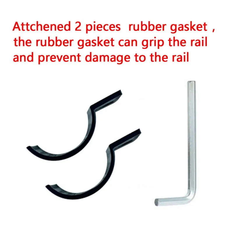 

316 Stainless steel Rail Mounted Clamp on Rod Holder Double Wire Stainless Steel for Fishing Boat Kayak Fishing Accessories