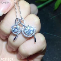 kjjeaxcmy boutique jewelry 925 sterling silver inlaid mosang diamond womens pendant support detection fashion exquisite