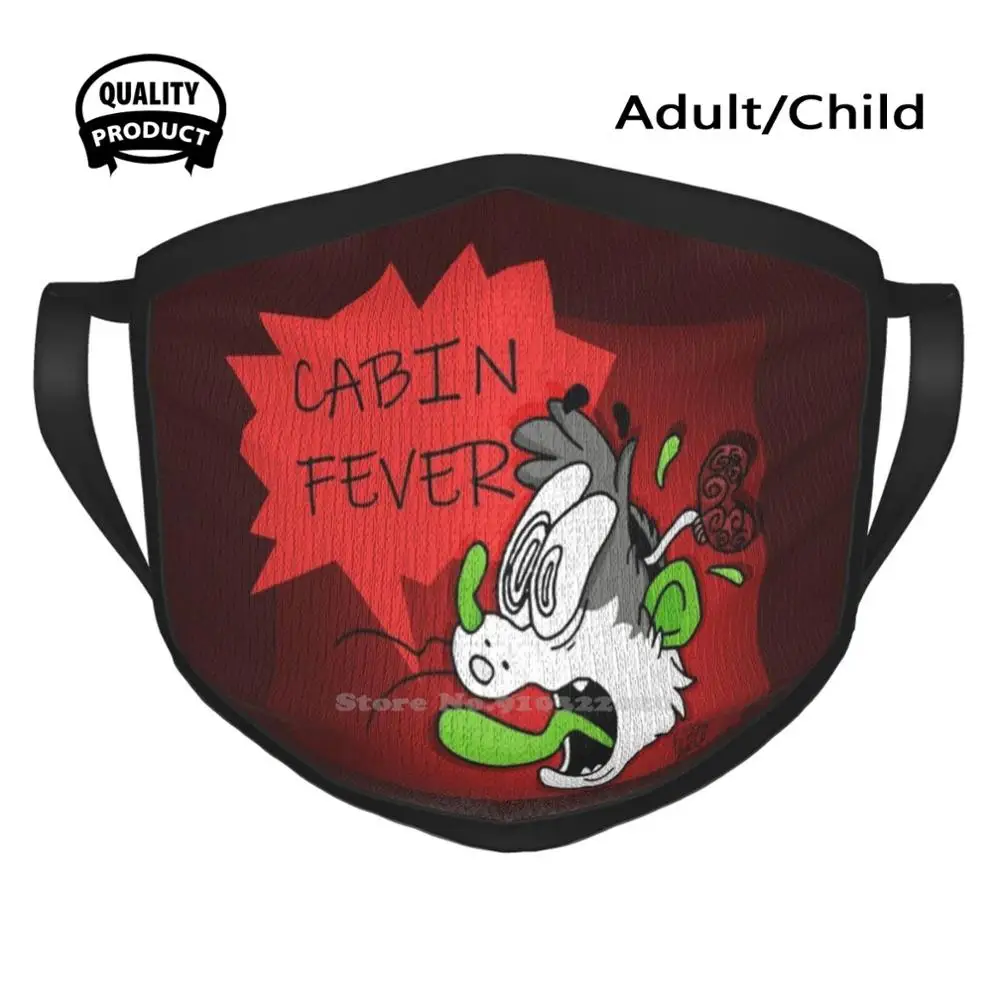 

Cabin Fever Outdoor Cycling Fishing Motorcycle Face Masks Cabinfever Socialdistancing Artstyle Cartoon Possum Opossum Furry