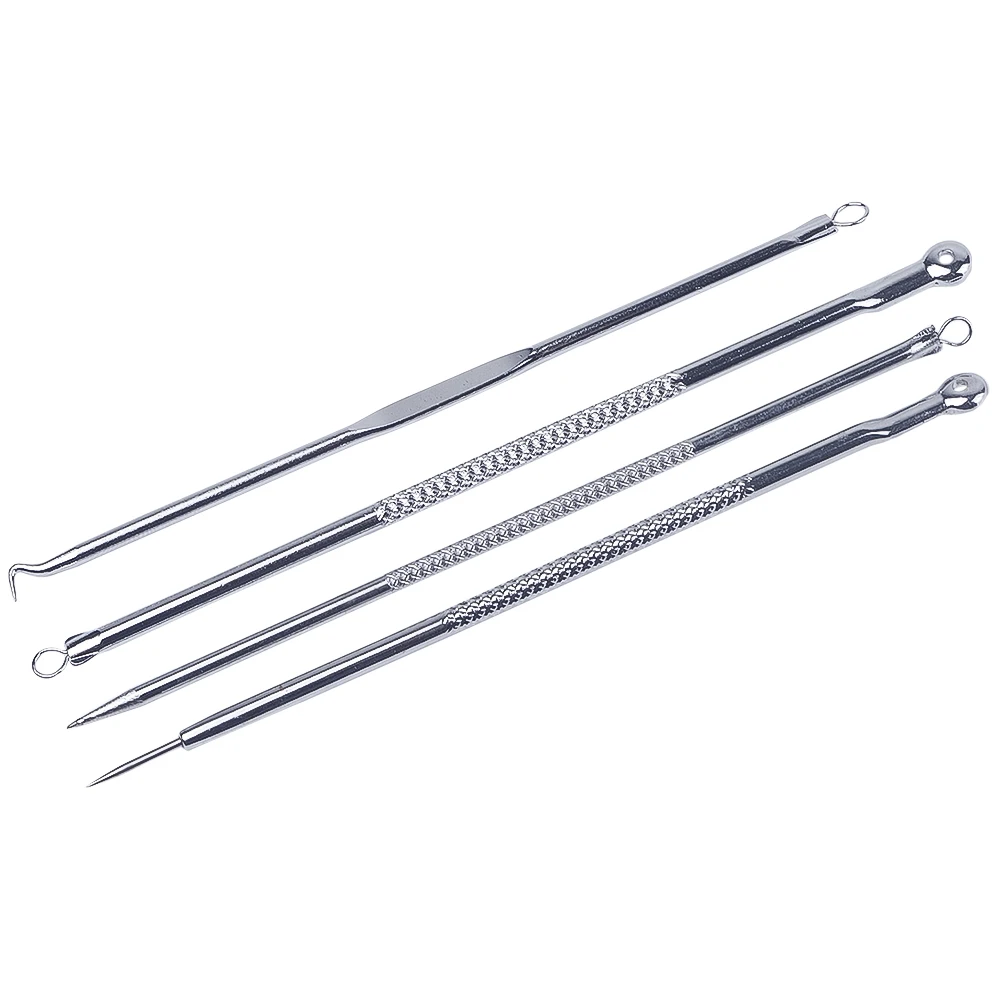 4 шт. игла для удаления угрей прыщей экстрактор и комедонов набор инструментов