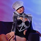 Женское боди с длинным рукавом и заклепками BL5021