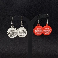 2021 new unique personality bottle cap earrings earless spring ear clip niche ear jewelry redsilver personality jewelry gifts