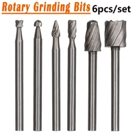 6pcs high apeed ateel rotary file rotary grinding bits power tool accessories