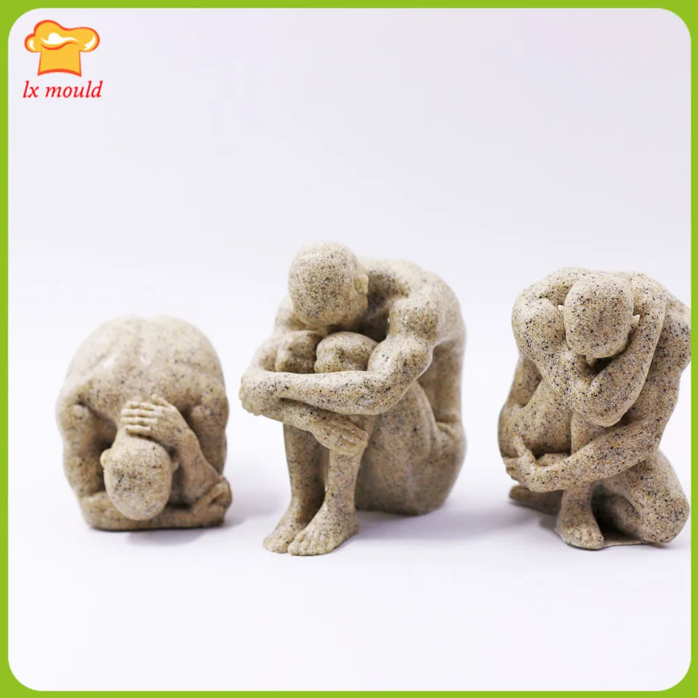 

LXYY New Men's Body Silicone Molds Carving Men's Body Soap Candle Plaster Silicone Moulds 3 Styles