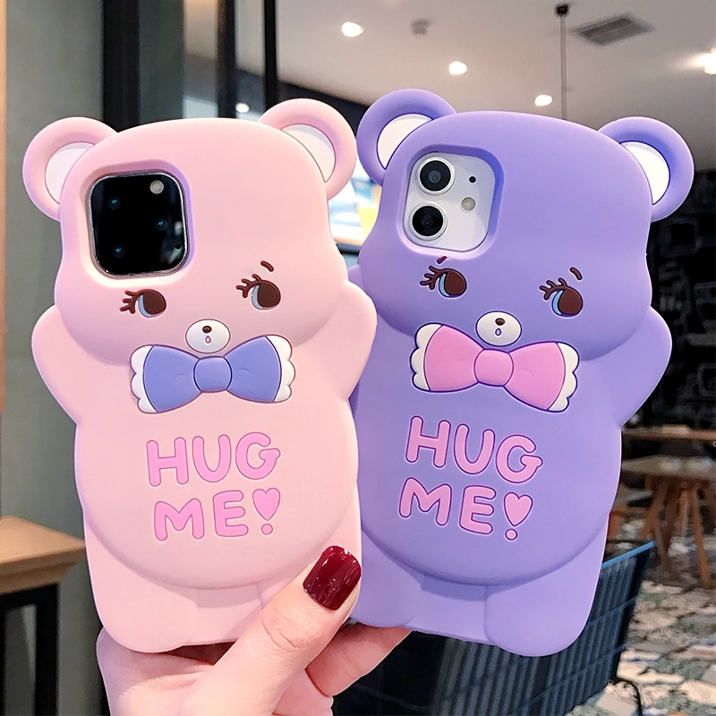 Противоударная задняя крышка для iPhone 6 6S 7 8 Plus X XR XS Max новый чехол с 3D милым