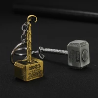 thor hammer metal keychain car key rings automotive ornaments 3d accessories
