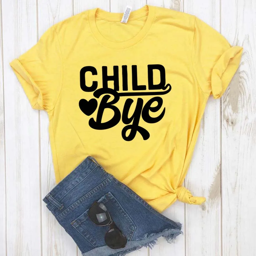 Детская футболка Bye для женщин хлопковая Повседневная забавная подарок леди Yong