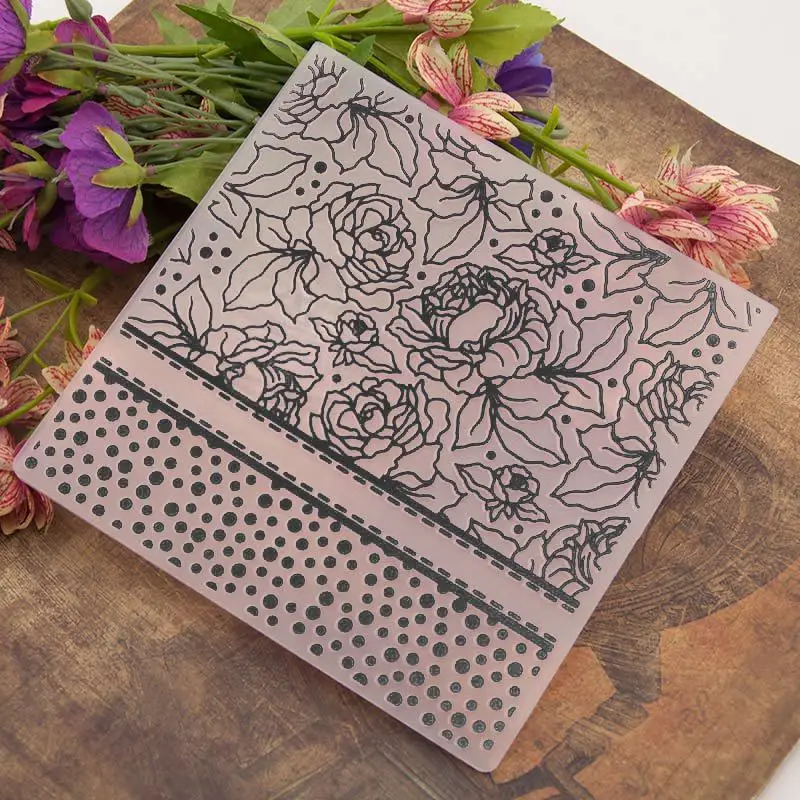 3D цветок розы тиснение папка шаблон для скрапбукинга DIY поздравительные