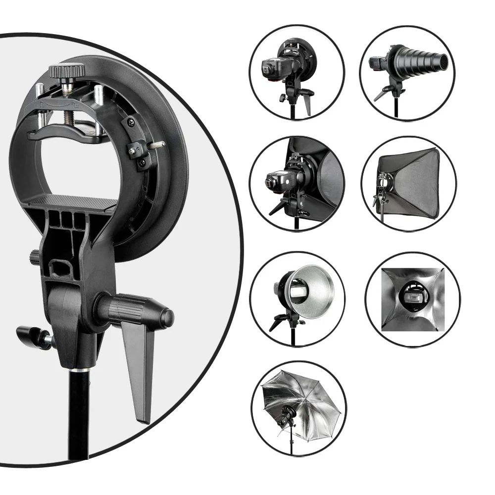 Godox s-образный Кронштейн для вспышки Bowens S держатель Универсальный тип Speedlite Snoot