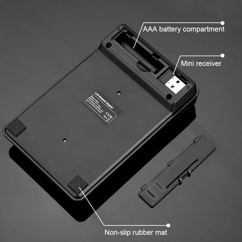 

Mini 2.4G Draadloze Nummer Toetsenbord, 19 Toetsen Numeriek Toetsenbord Voor Laptop Pc Computer Voor Finance/Accounting/finance